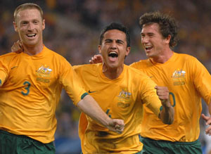 l-r craig moore tim cahill and harry kewell world cup  2006 photo delly carr.jpg